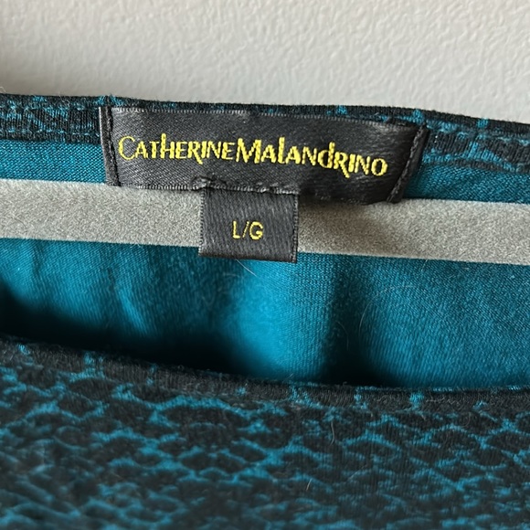 Catherine Malandrino long sleeve snake print rushed side shirt in L - Picture 3 of 8